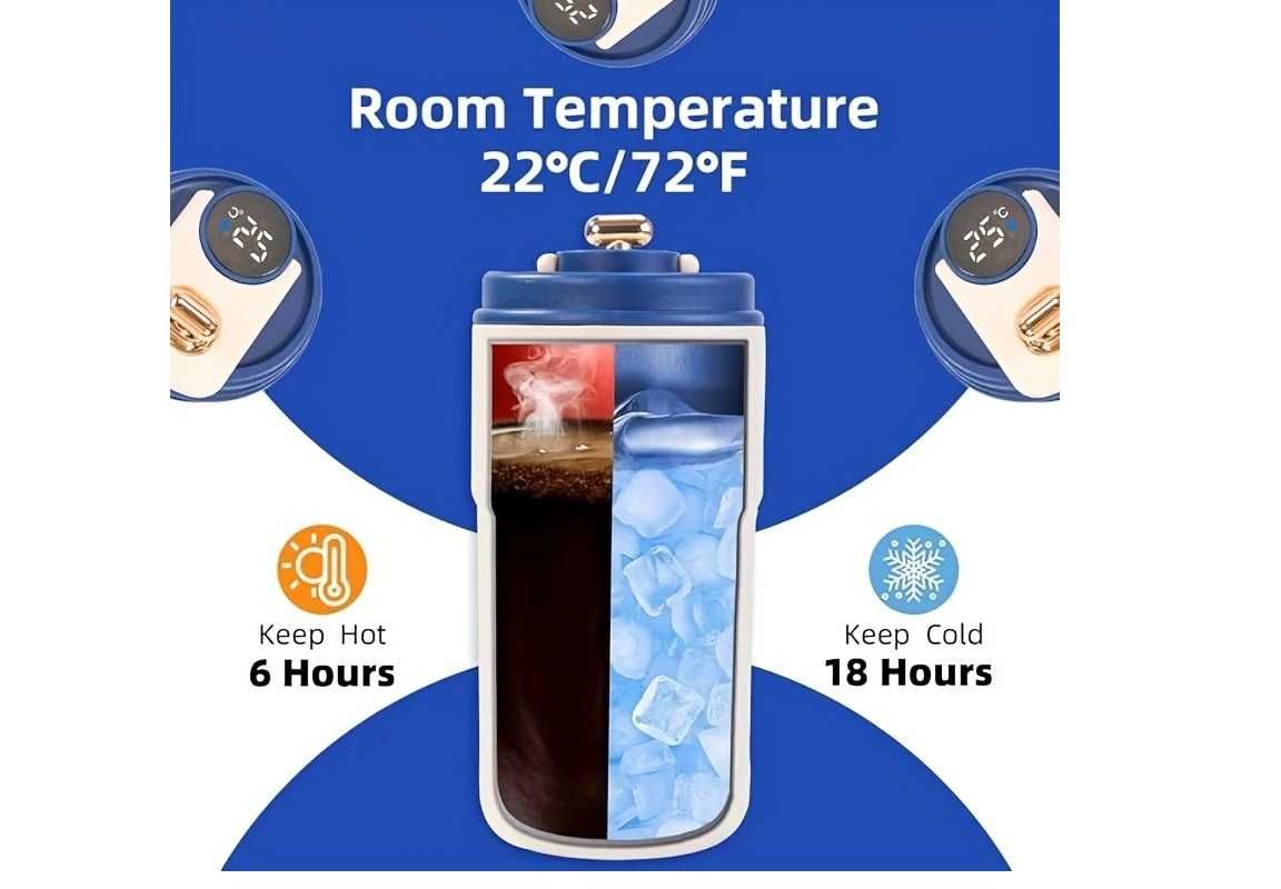 kubek termiczny z wyświetlaczem temperatury /nowy