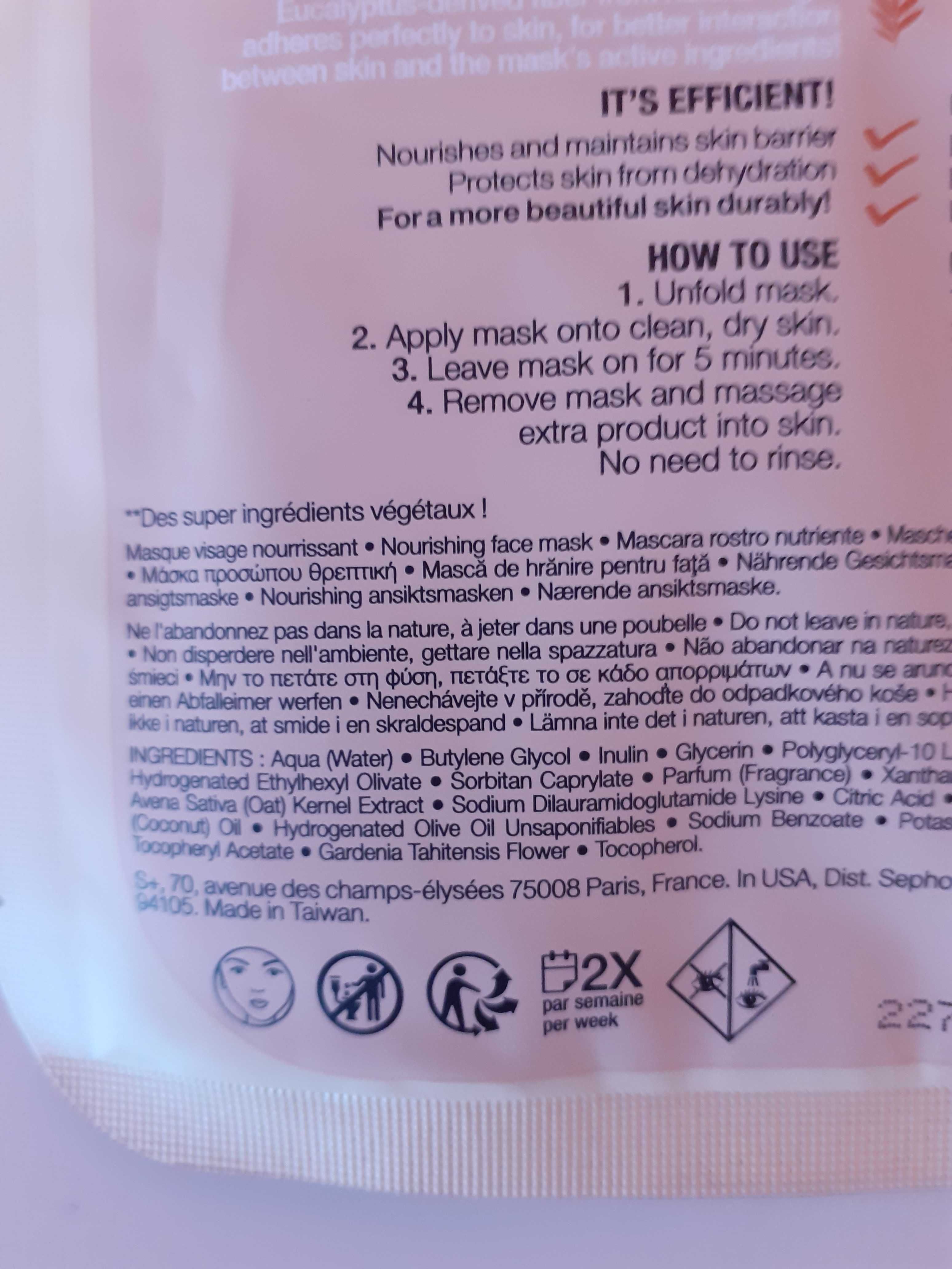 Nowa maseczka maska odżywcza naturalne składniki Sephora Prebiotics