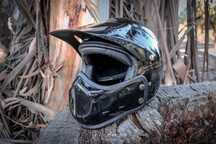 Capacete Vintage/Motocross/Old School/Retro (Black Glossy)|NOVO