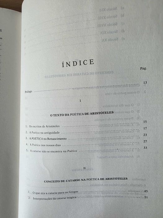 Livro "A Catarse em Aristóteles" de António Freire