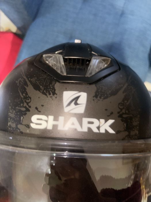 Capacete de moto shark, com luses e saco do capecete