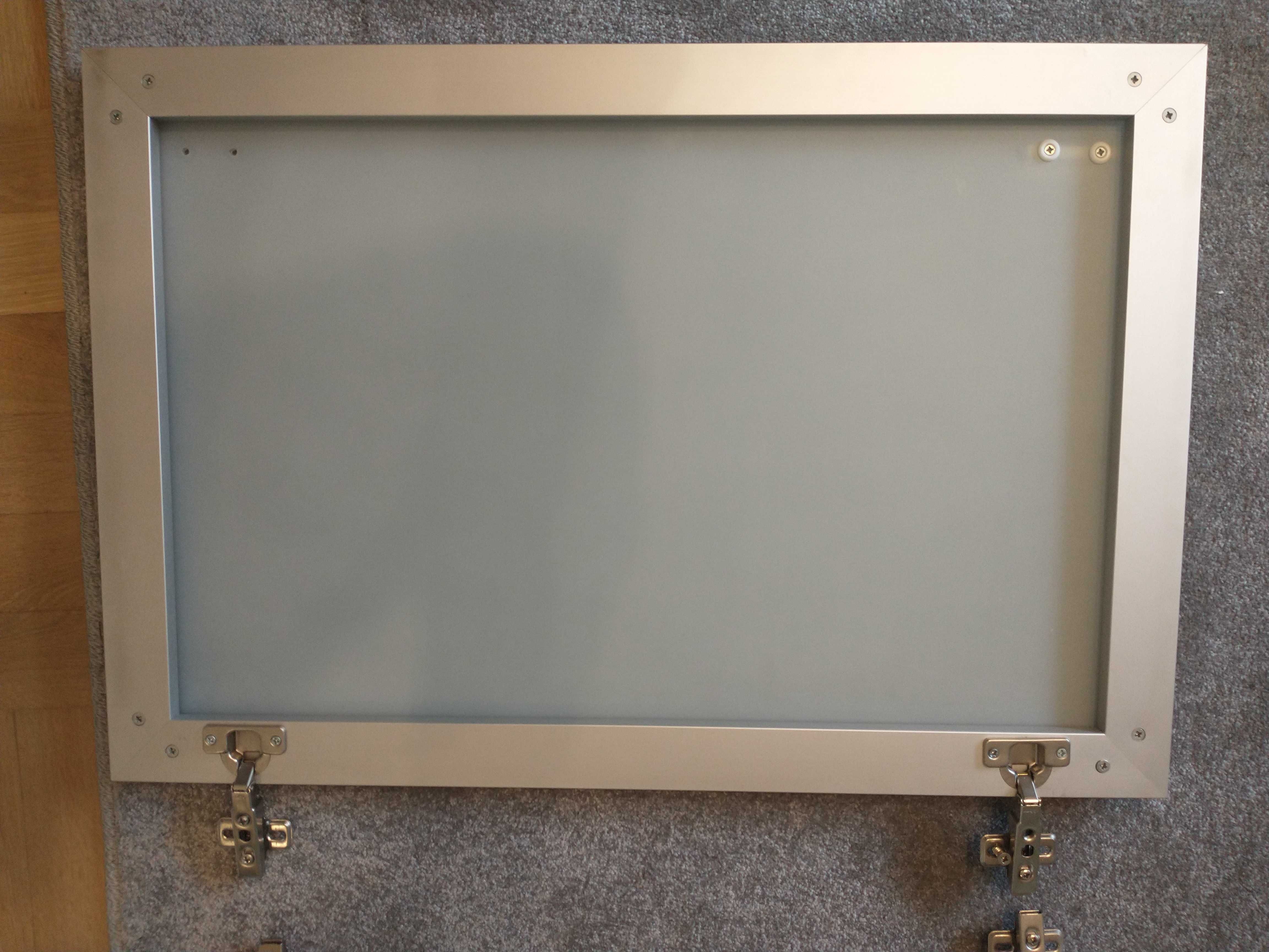 Fronty szafek aluminium 3 cm szkło mleczne Jak nowe ! 3 szt.