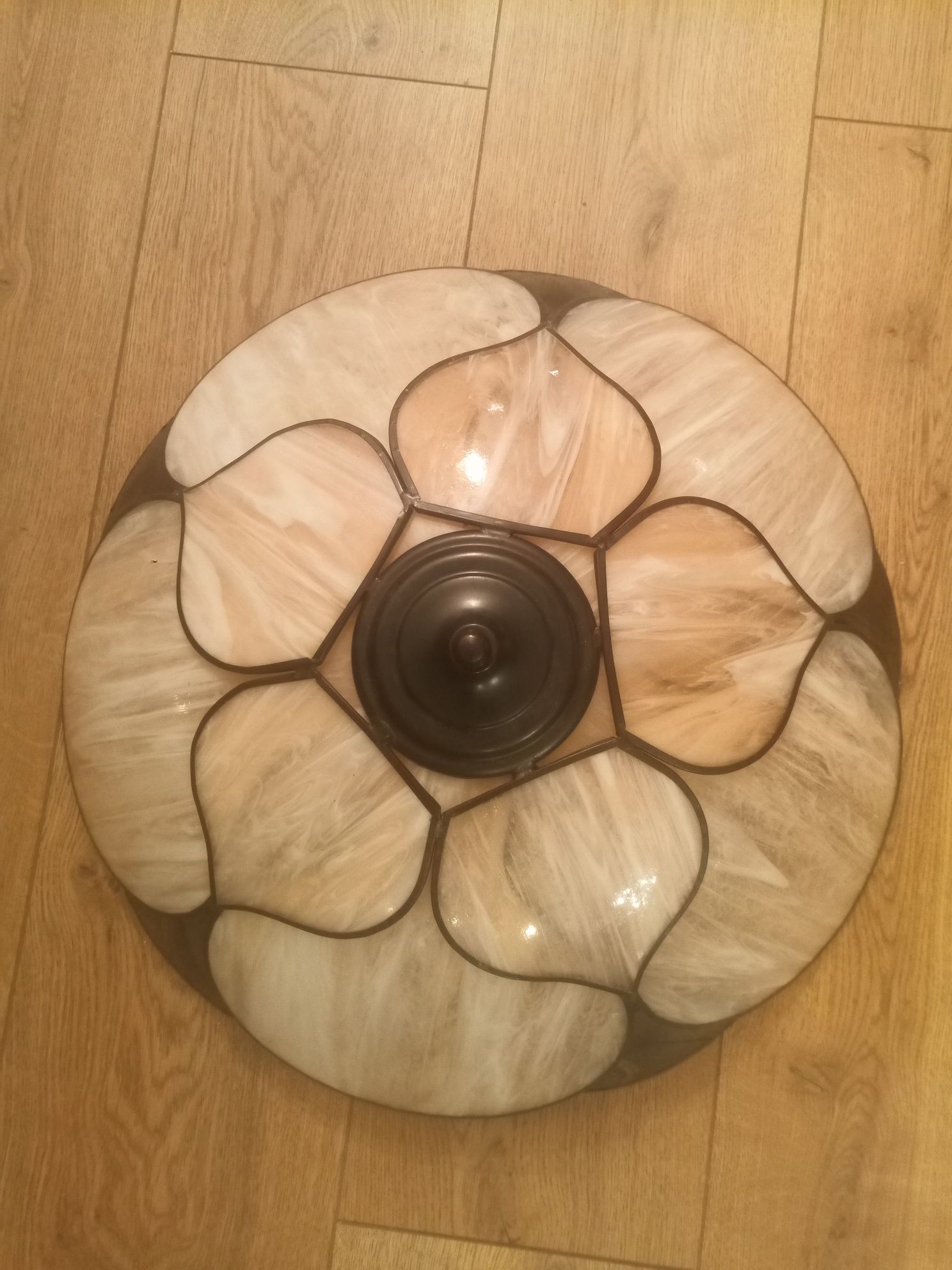 Plafon"Tiffany",witrażowy,lampa sufitowa, beż