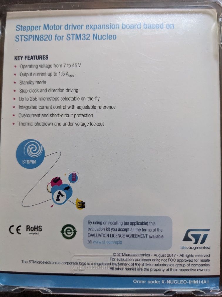 Плата розширення драйвера крокового двигуна X-NUCLEO-IHM03A1 STM