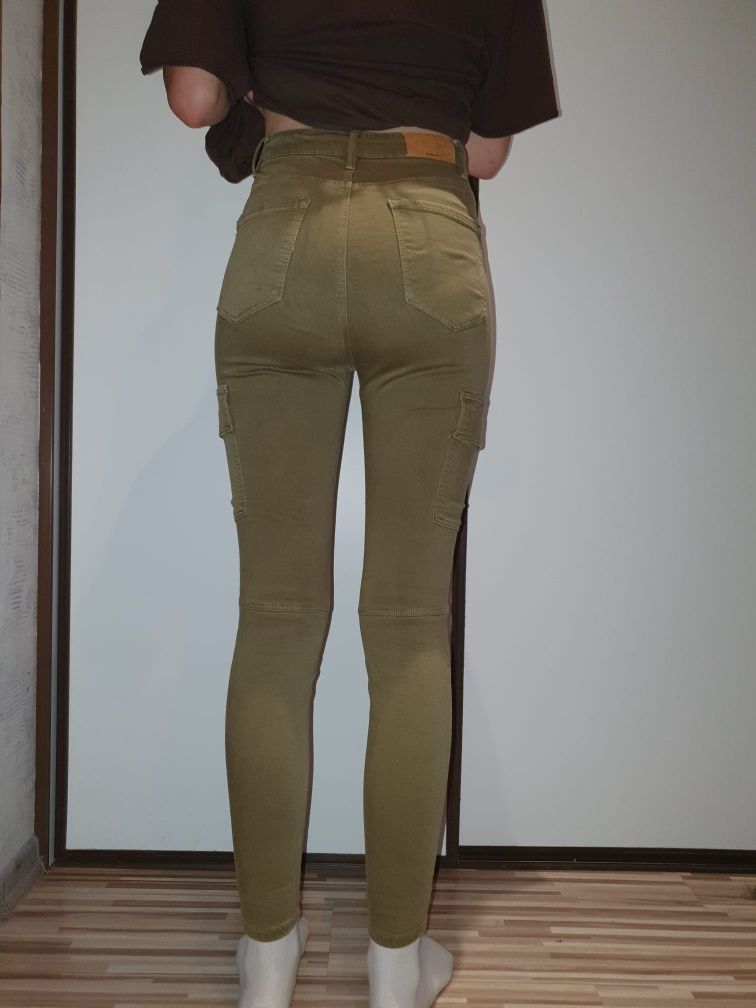 Stradivarius 34 super high waist skinny cargo okazja