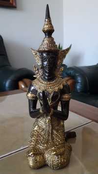 Figurka rzeżba z brązu złoconego Budda