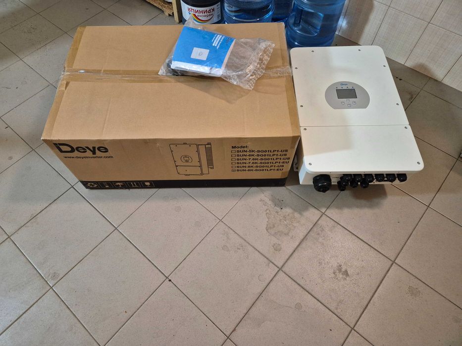 Гібридний інвертор 8 кВт Deye SUN-8K-SG01LP1-EU, однофазний. На гарант