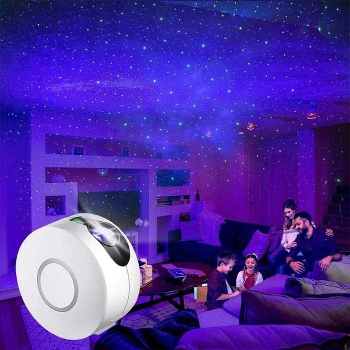 PROJEKTOR GWIAZD Lampka Nocna Rzutnik Dla Dzieci Led Laserowy Biały
