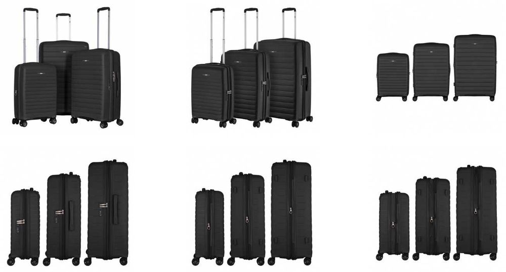 Набір валіз 2E, Aero, поліпропілен, (L+M+S), TSA, 4 колеса, EXP,-19.9%