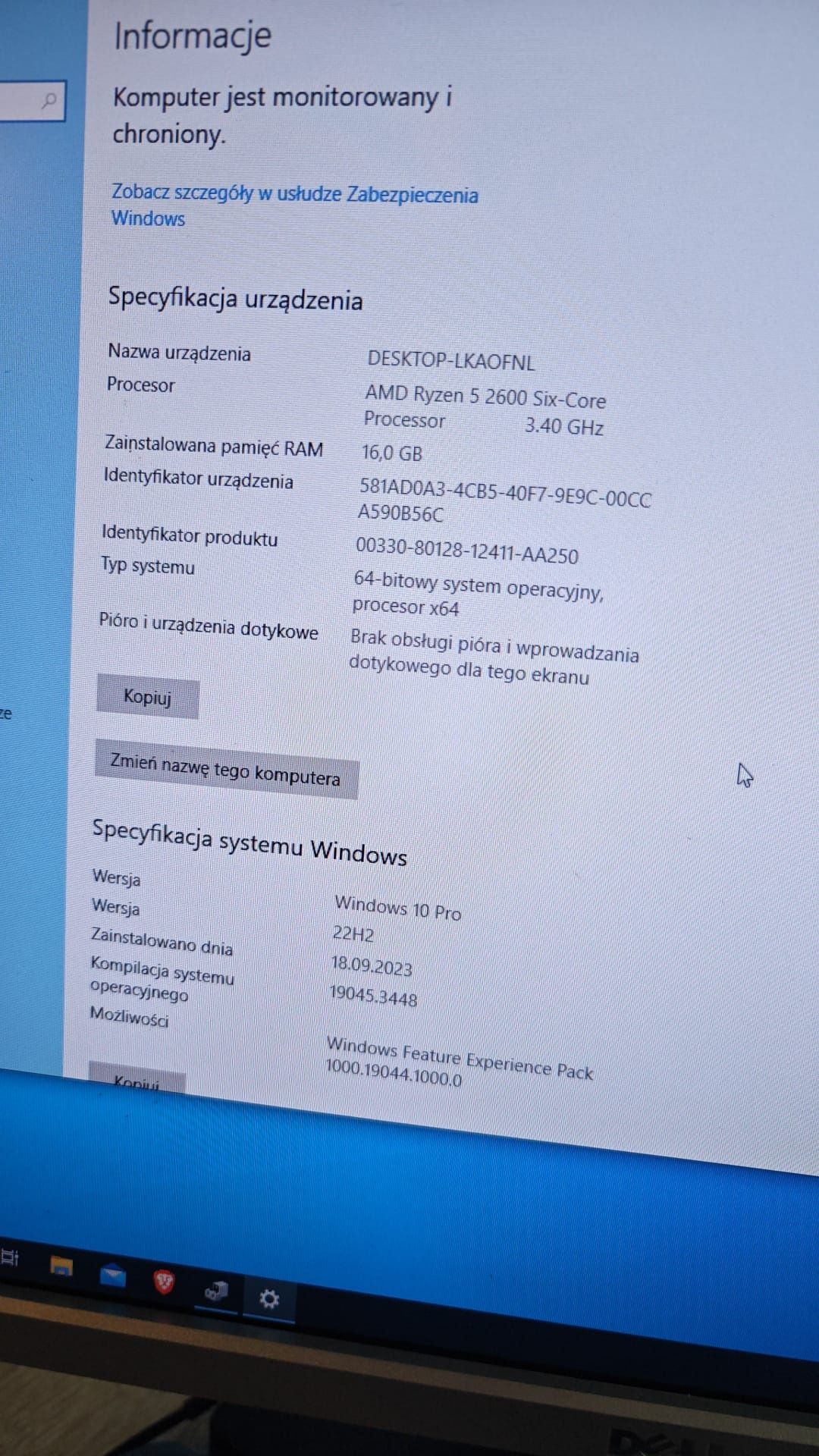 Komputer do gier i nauki oryginalny windows 10 PRO