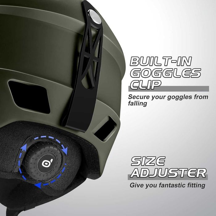 Kask narciarski, snowboardowy z goglami UV 400 Odoland rozmiar M