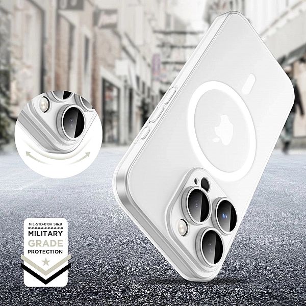 Etui Tech-Protect MagSlim MagSafe na iPhone 16 Pro Max - białe
