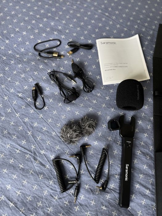 Saramonic Blink 500 Pro B2 + uchwyt reporterski + adapter do smartfona