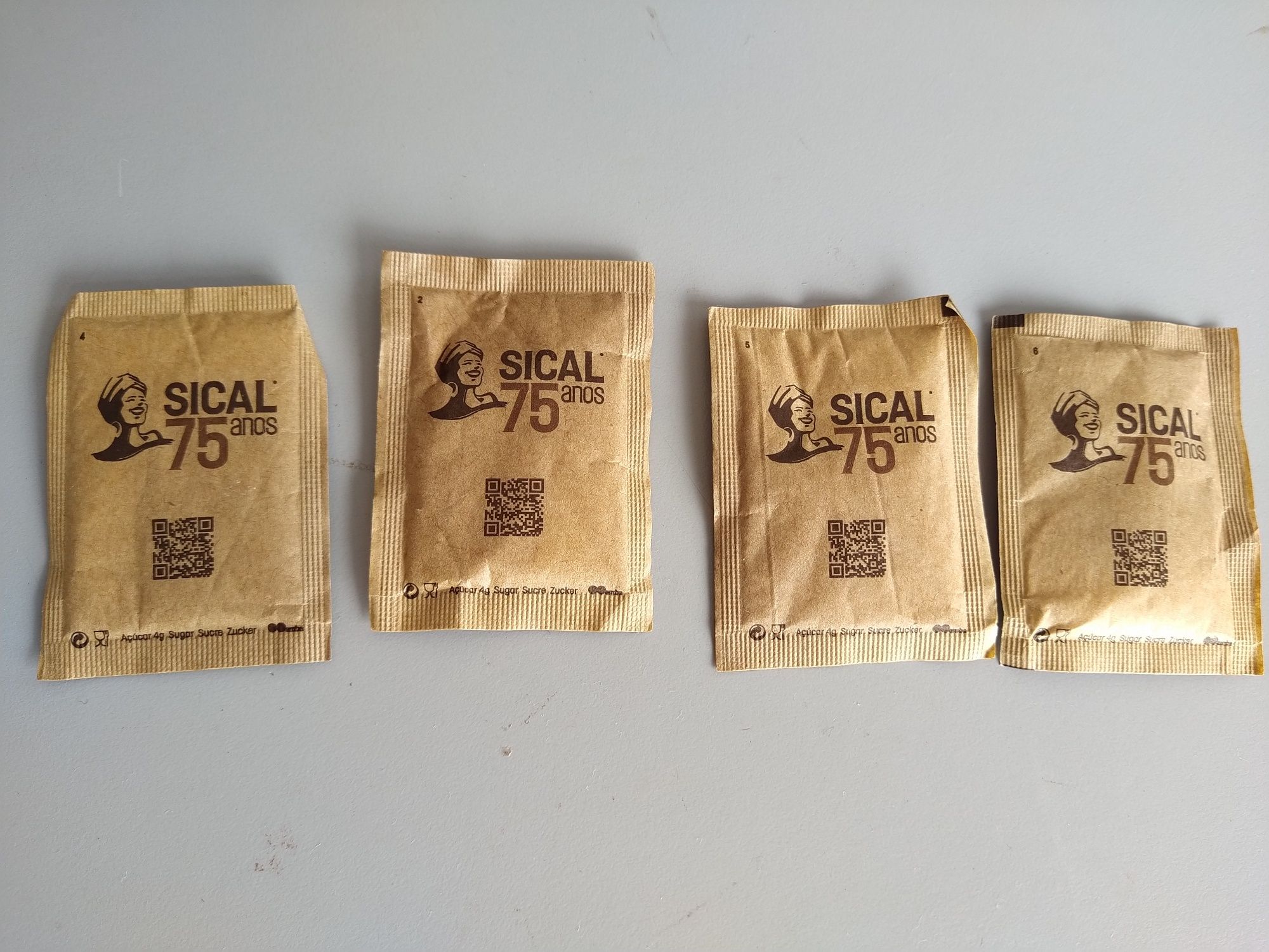 Pacotes de açúcar da Sical - Comemoração dos 75 anos