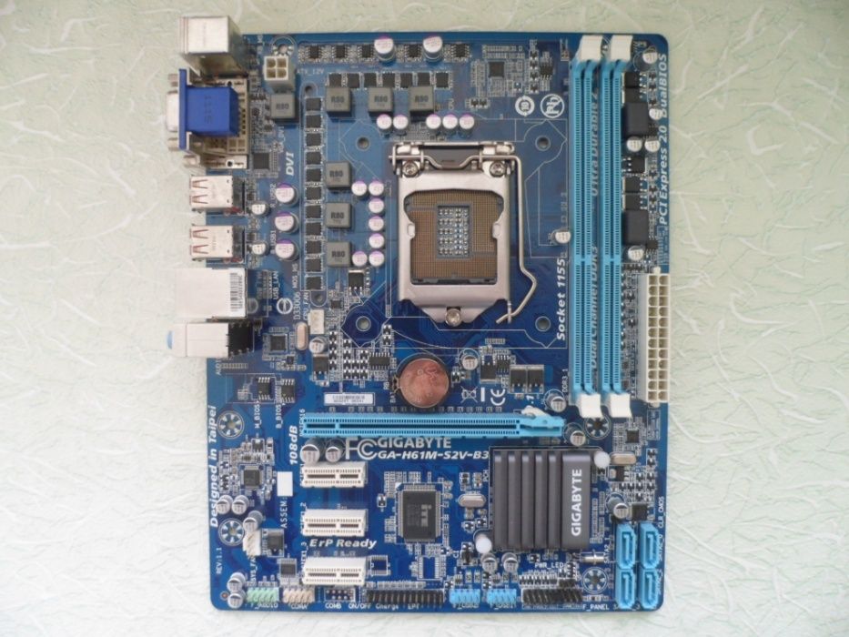 Материнська плата Socket 1155 Gigabyte GA-H61M-S2V-B3