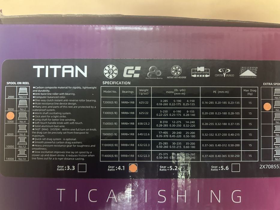 Carreto de surcasting Tica Tittan 5000 Novo