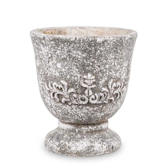 Osłonka betonowa Doniczka szara beton na nóżce 18,5x16,5 cm