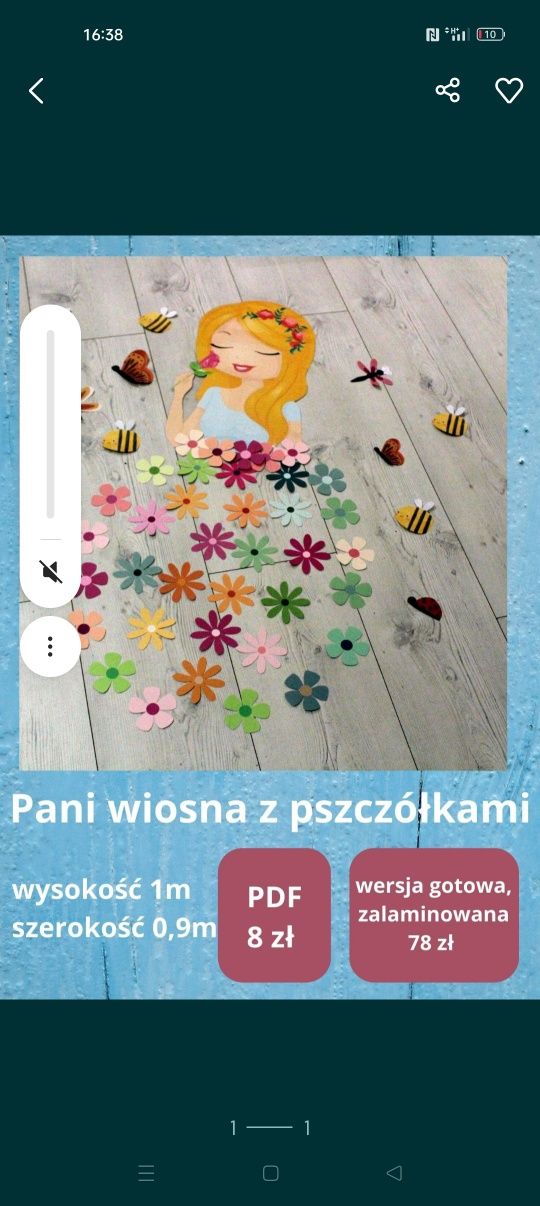 Dekoracja pani wiosna przedszkole szkoła żłobek