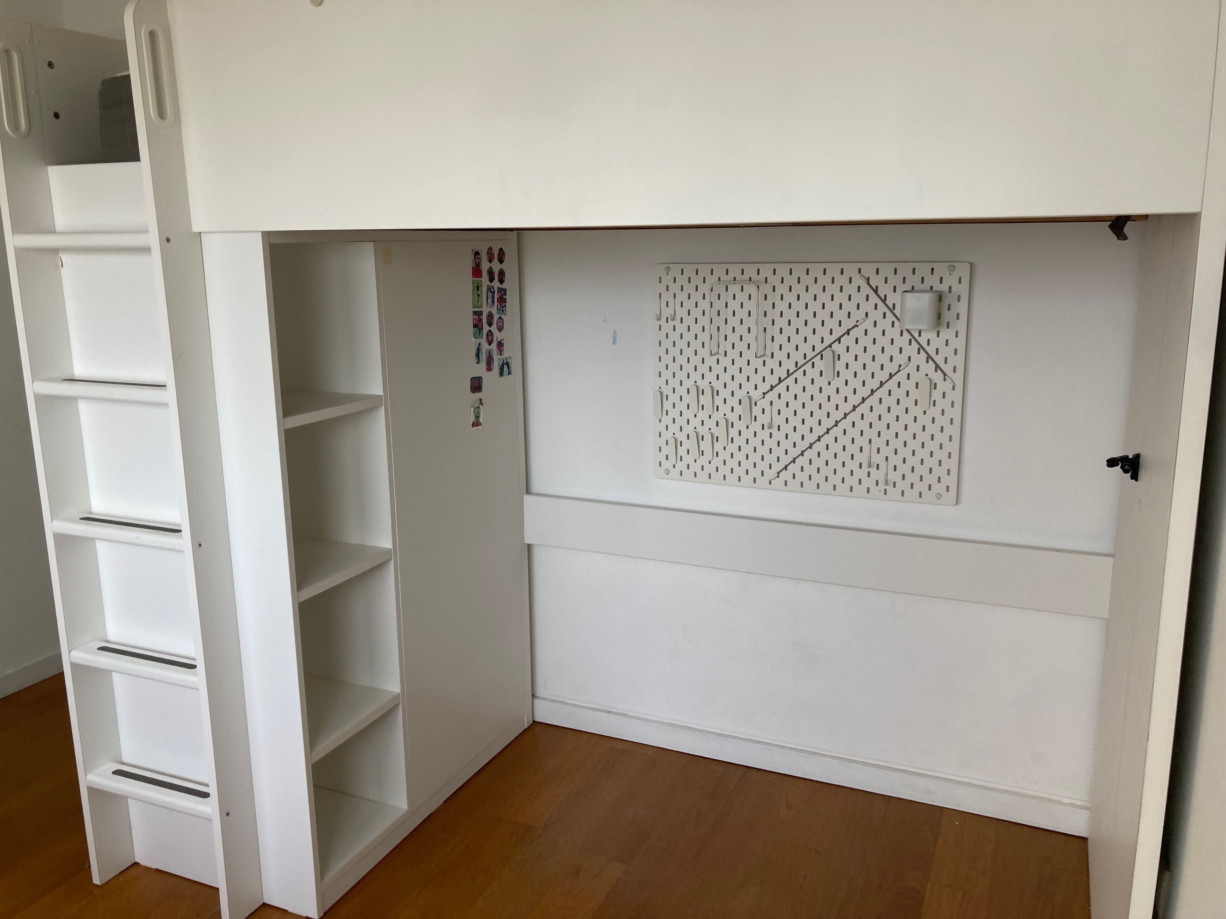 Cama alta criança ikea com secretária