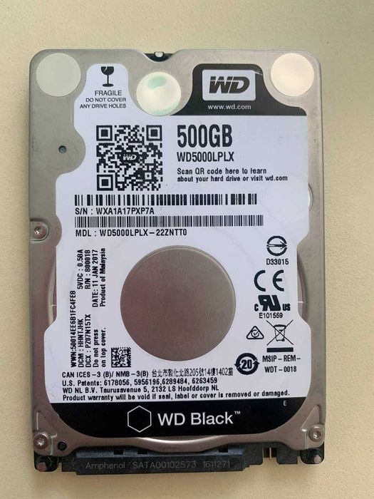 Wd black 500 gb 2.5