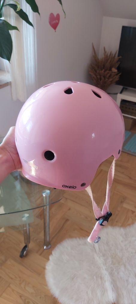 Kask na głowę S oxelo 50-54cm  decathlon na rower hulanogę rolki