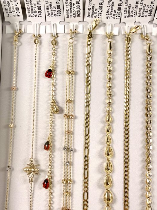 Złota bransoletka nowa