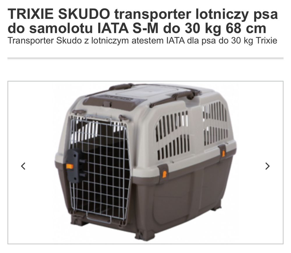 Kontener dla psa - Transporter lotniczy