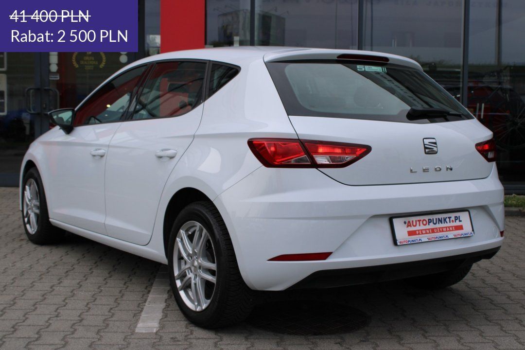Seat Leon Reference 1.2 TSI 86KM, 2018r. Salon PL, Fv23%, Alufelgi, Klima