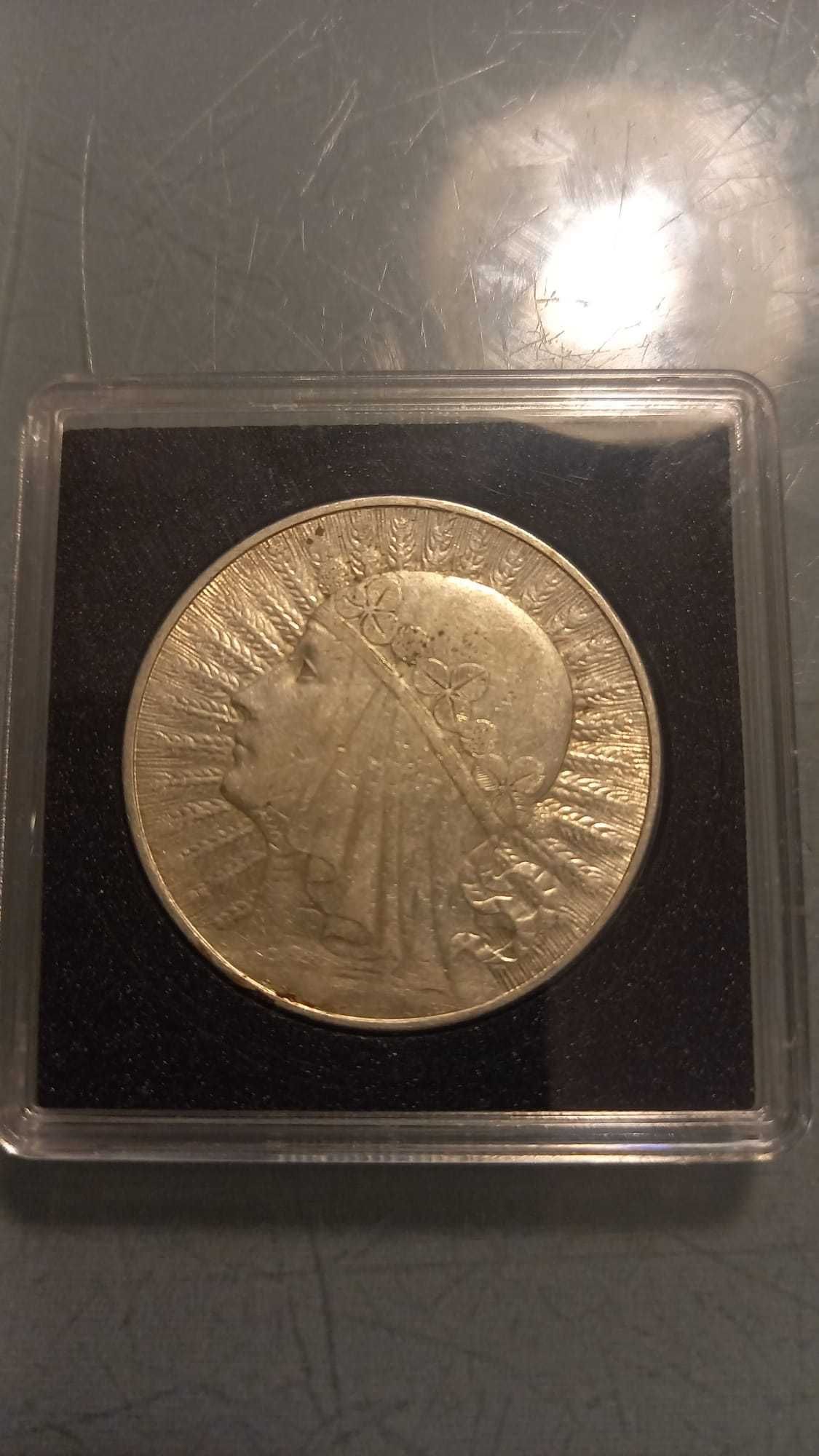 Moneta srebrna 10 zł. 1933 r. znak mennicy.