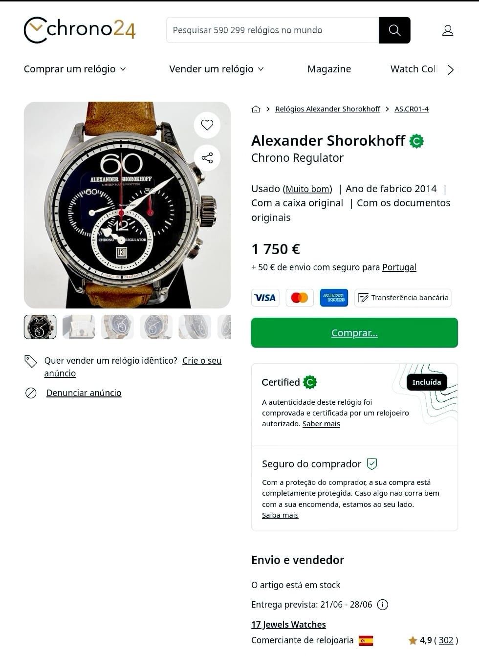 Cronógrafo Automático Alexander Shorokhof