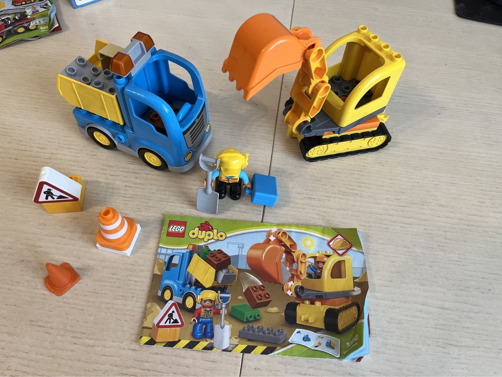 Lego duplo , стройка,экскаватор+машина