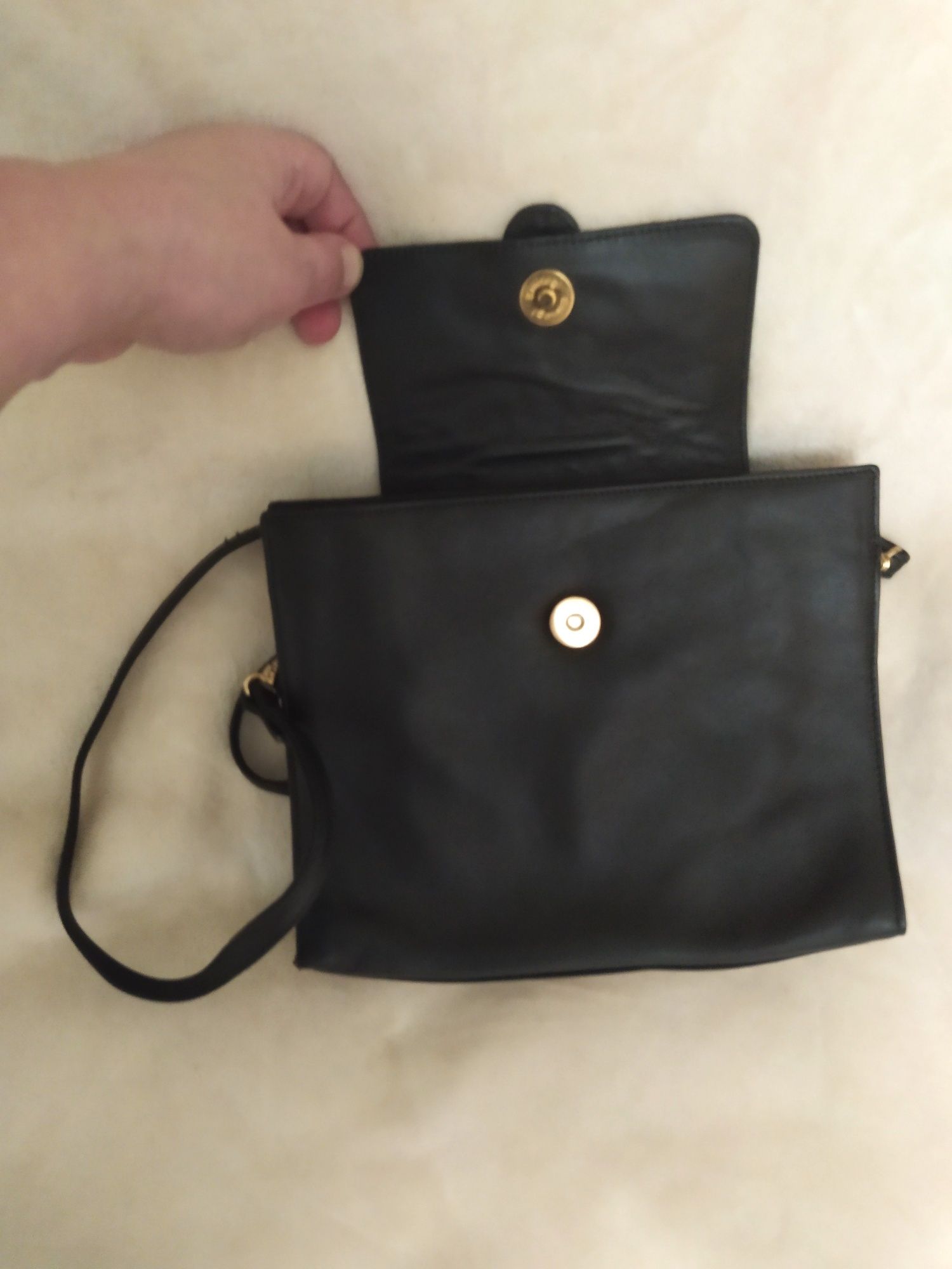 Сумочка клатч жіноча чорна, сумка через плече
