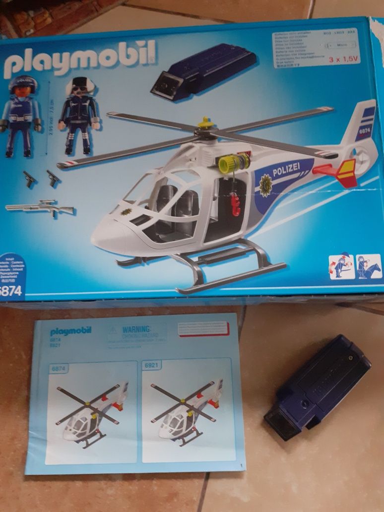 Playmobil helikopter policji 6874 z reflektorem