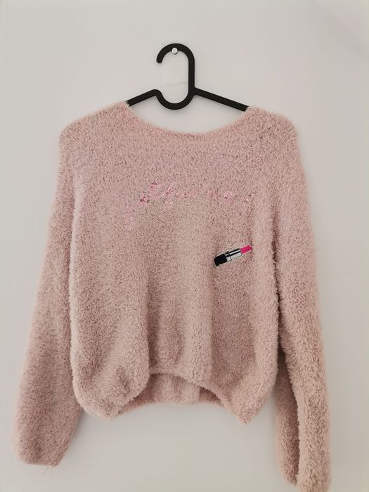 Sweterek pudrowy reserved  róż 146