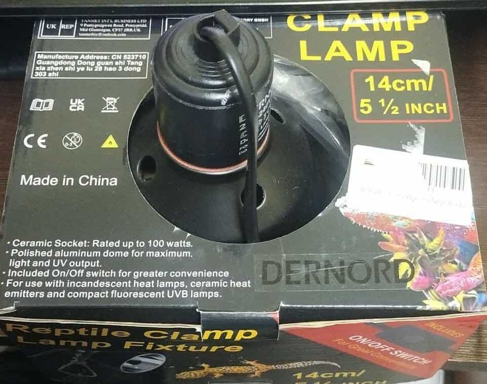 oprawa lampowa DERNORD Reptile Clamp Lamp Fixture o średnicy 5,5 cala