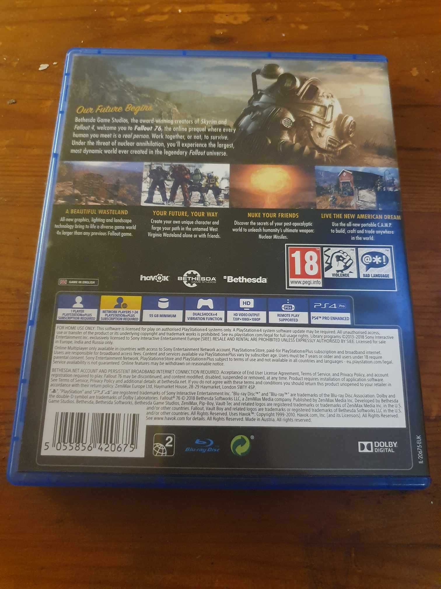 Gra Fallout 76 / PS4 / Używana (stan BDB)
