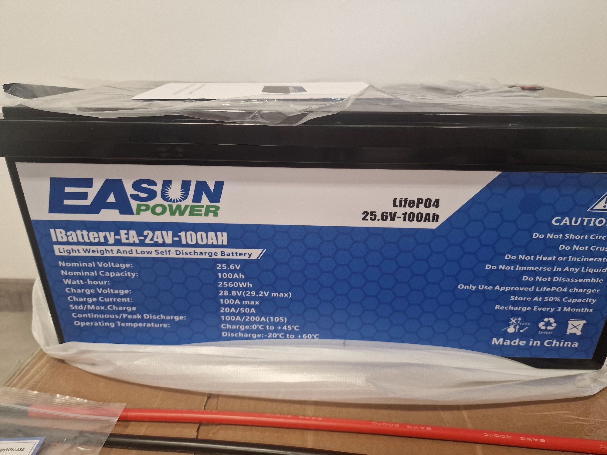 Батарея (акумулятор) Lifepo4 24v 100ah (Easun)