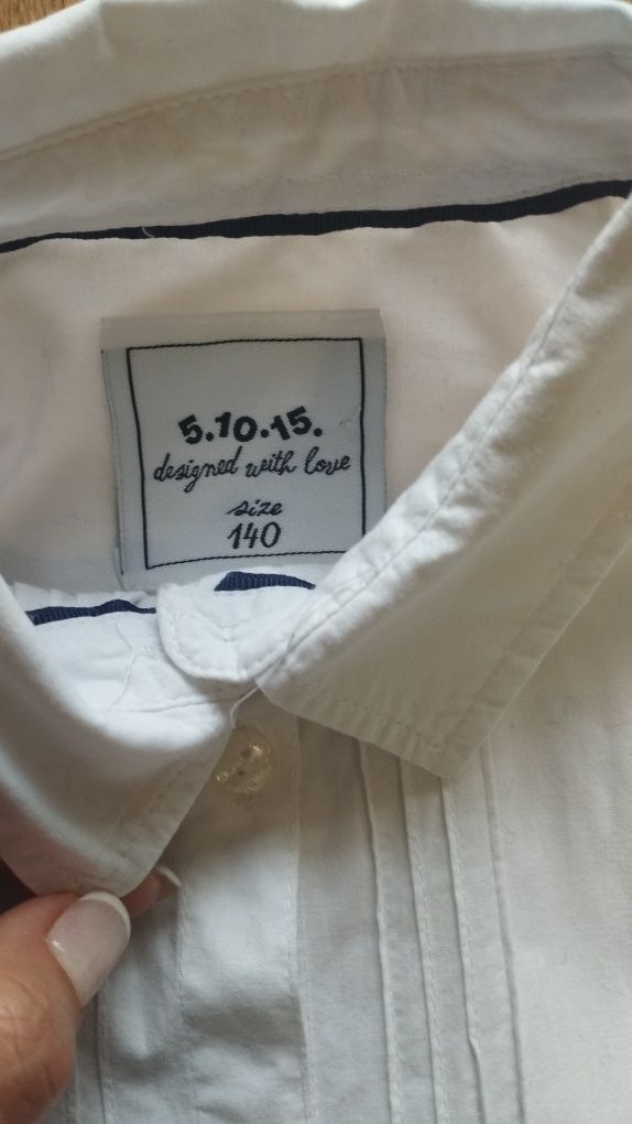 Biala bluzka koszula 140 na 10 12 lat elegancka, 51015