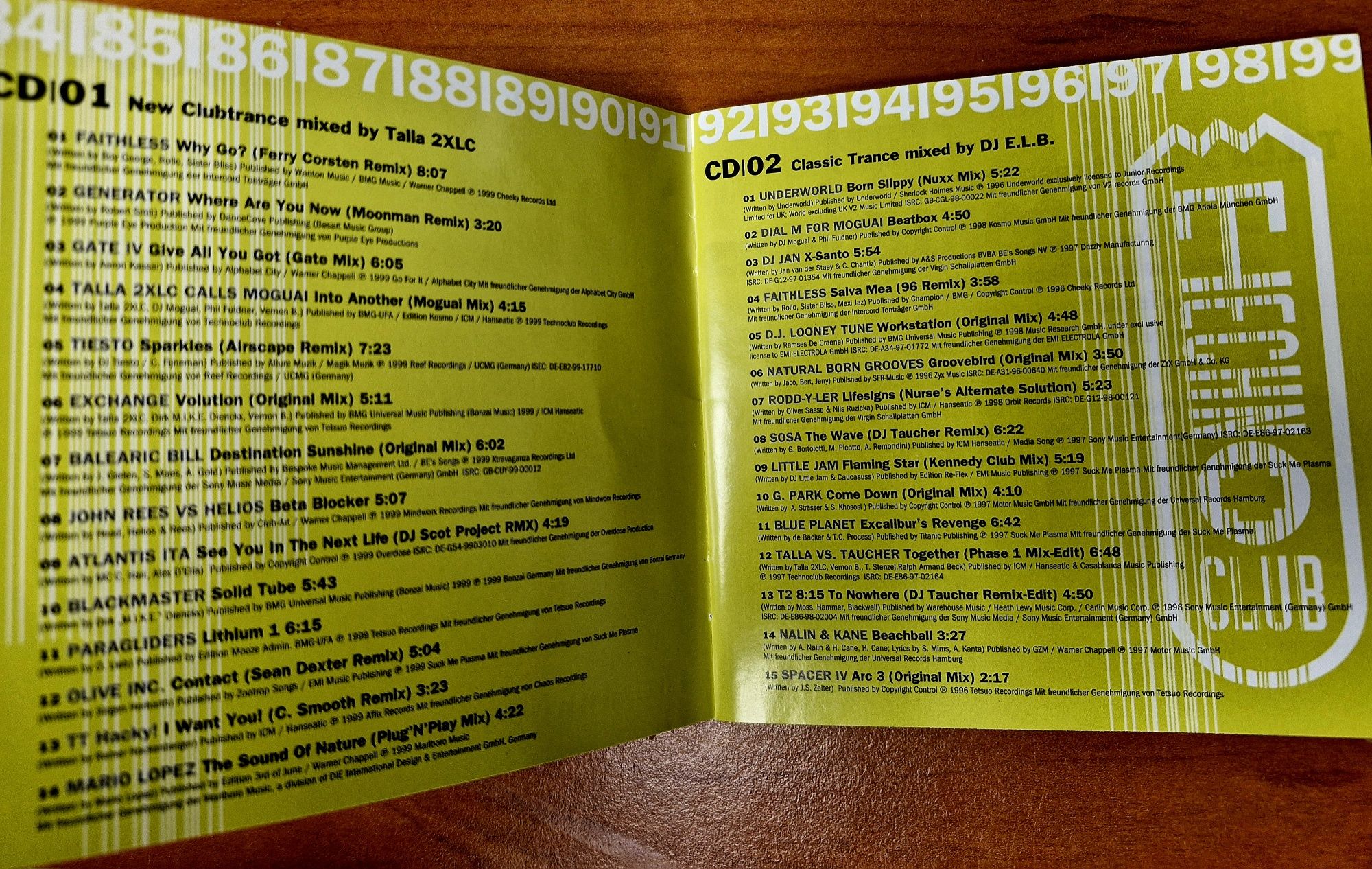 15 Years Of Technoclub - The Anniversary Compilation 2xCD 1999 Germany