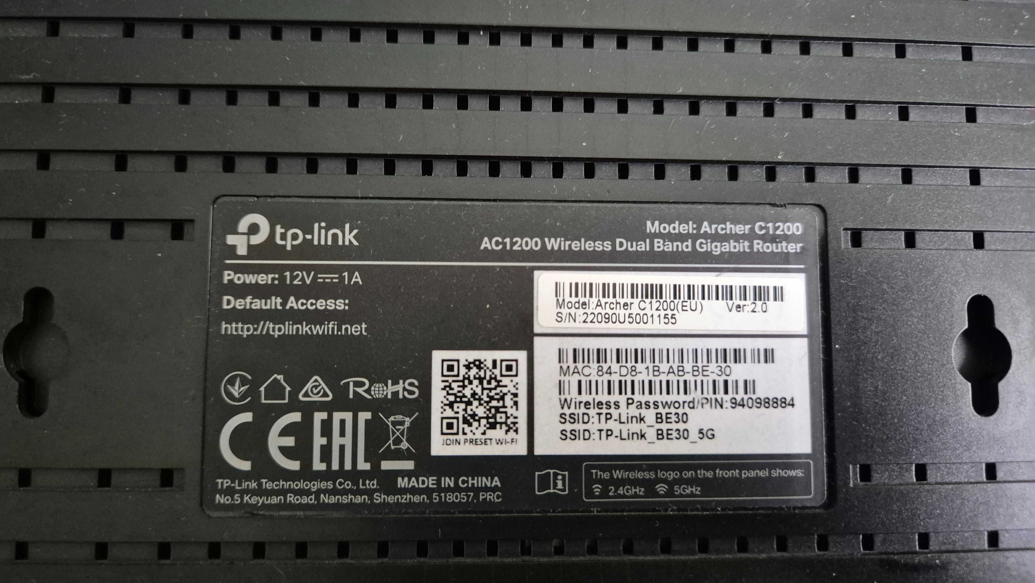 Router TP link 802.11 ac1200