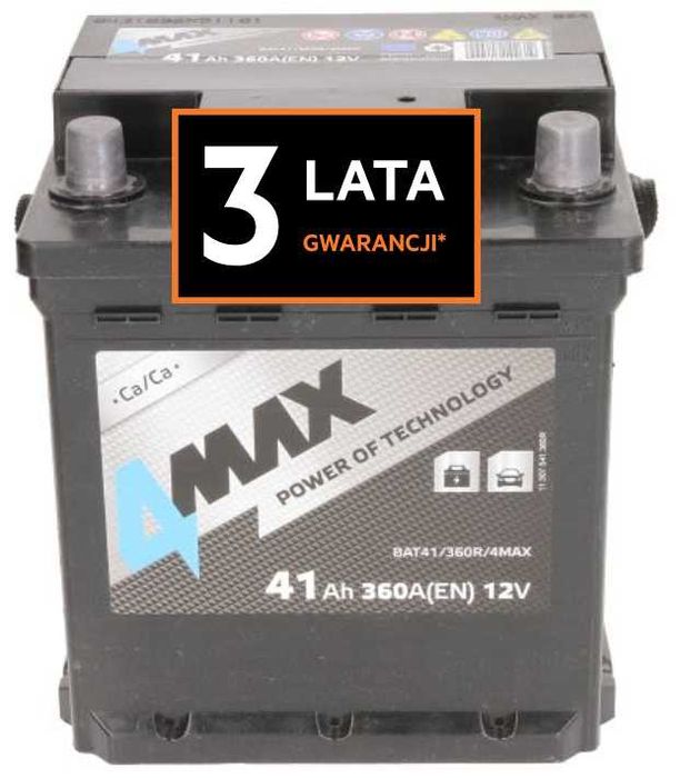 Akumulator JENOX 4MAX 12v 41ah 360a P+ Radom , 3 lata gwarancji
