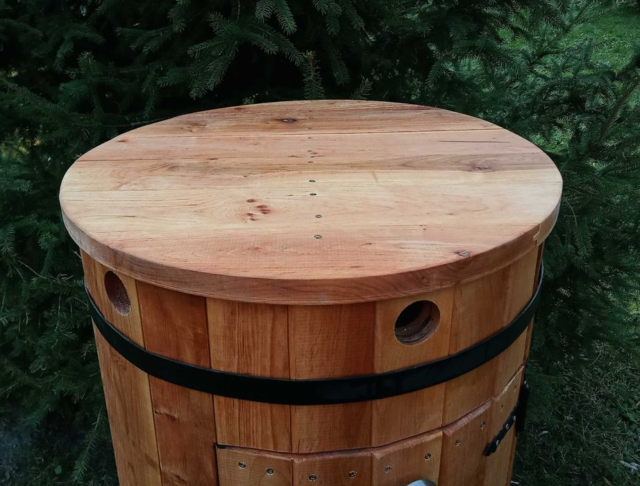 Wędzarnia drewniana okrągła – polskiej produkcji – DOSTAWA GRATIS!