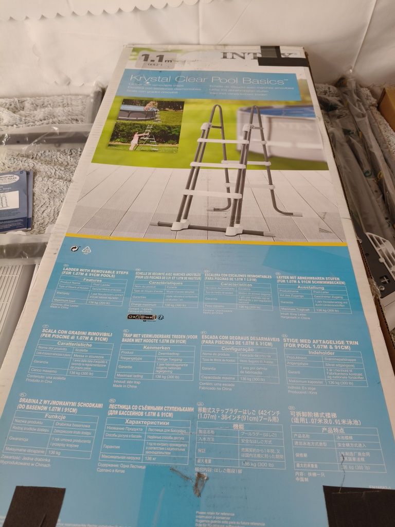 Drabinka do basenu INTEX Nowa szybka wysyłka 110 cm