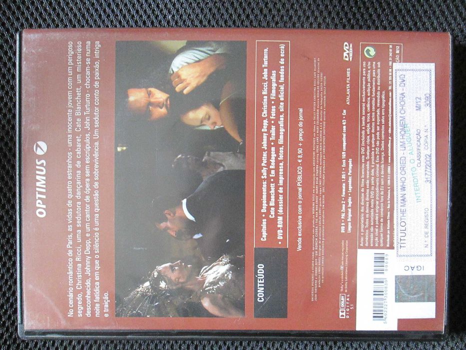 Um Homem Chora, de Sally Potter com Cate Blanchett, Johnny Depp