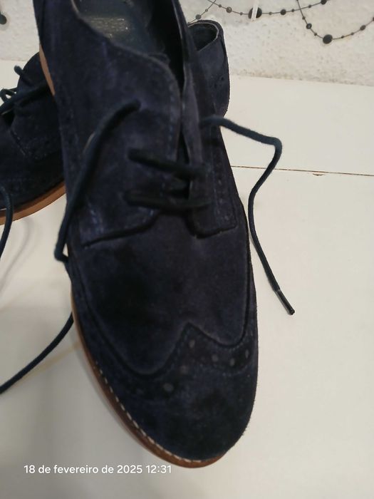 Sapatos tipo camurça azuis