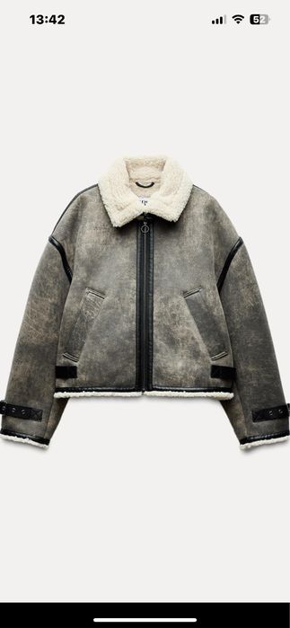 ZARA S M L дублянка весна демі куртка зима хутро