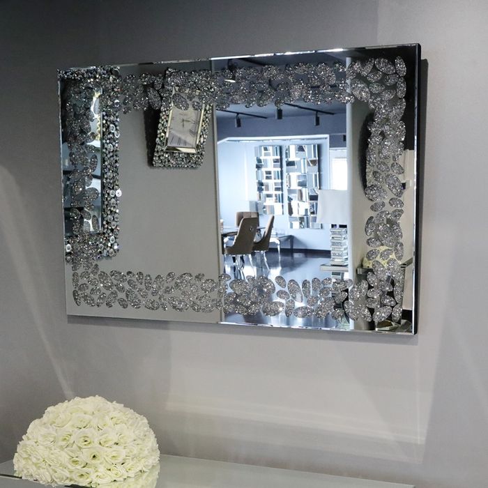 Lustro glamour prostokątne podświetlane 80x120 cm M-0691