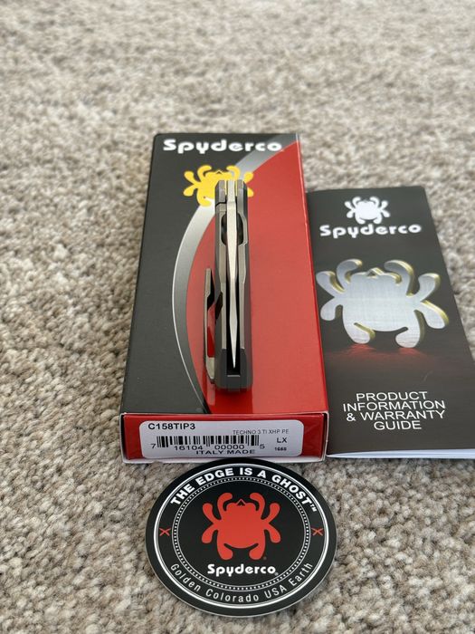 Складний ніж Spyderco Techno 3  CTS-XHP Titanium. Оригінал! Новий!
