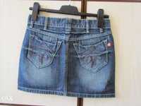 Spódniczka mini ciemny jeans rozm 36