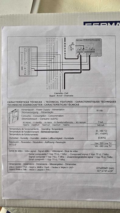 Intercomunicador Fermax Color Ref. 3307